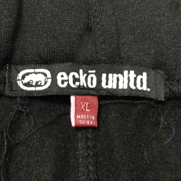 Ecko Unlimited Black w/ Gray Camo Sweatpants Size XL EO31G624 - Picture 4 of 8